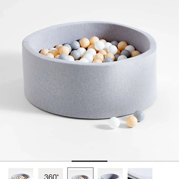 Crate&Kids Baby and Toddler Light Grey Pop-Up Ball White, cream and Grey… - Picture 1 of 3